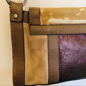 Sequoia Paris cross body/shoulder leather bag with genuine hide